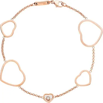 Náramek Zlatý Náramek Chopard Happy Hearts 857482-5001 2040101