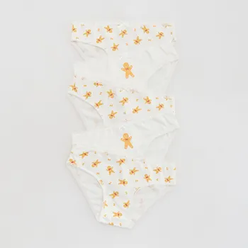 Dívčí spodní prádlo Reserved - Sada 5 vánočních kalhotek - krémová - 830GX-01X - 830GX-01X-U86