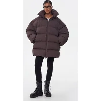 Dámské oblečení Estro Vatovaná bunda ER00116295 Hnědá Oversize XS