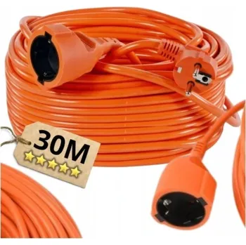 Napájecí kabel ELEKTRICKÝ PRODLOUŽOVACÍ KABEL Happy People ČERNÝ 30M