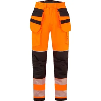 PortWest | PW3 FR Modaflame Rain+ zimní kahoty s kapsami s vysokou viditelností - Orange/Black / XL / XL / oranžová