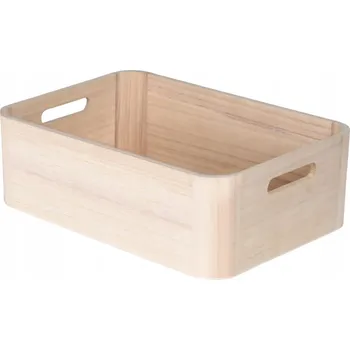 Úložný box Úložná krabice WoodyBox L - světlé dřevo ( 36×26×12 cm )