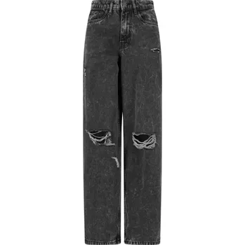 Dámské kalhoty Dámské kalhoty URBAN CLASSICS TB6155 BLACK CHARCOAL WASHED 26