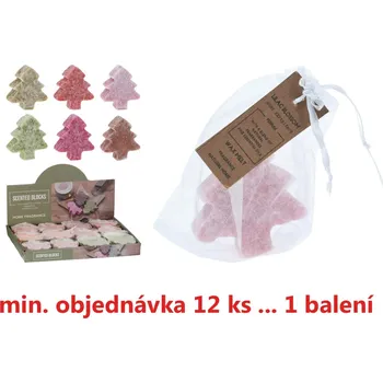 Vánoční dekorace stromeček voskový vonný 6cm MIX