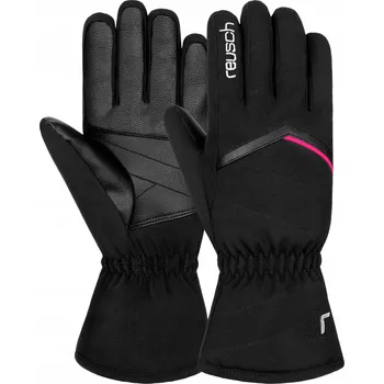 Rukavice Dámské lyžařské rukavice REUSCH Marisa Velikost: 7,5 M černé/růžové (black/pink)