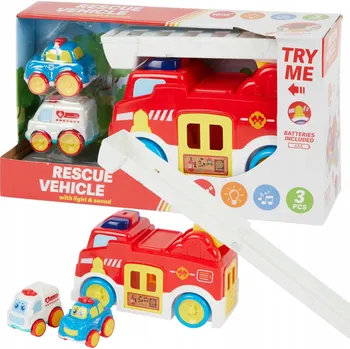 autíčko Záchranářská vozidla se světlem, autíčka, sanitka, hasičské auto