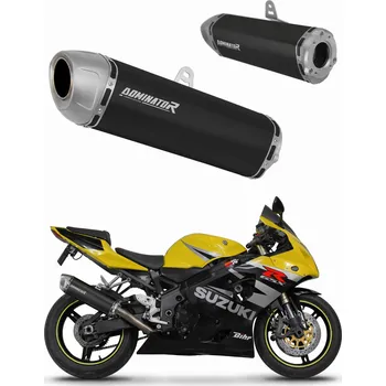 Výfuk pro motocykl GSXR 1000 K1 - K4 2001 - 2004 výfuk tlumič S6 BLACK DOMINATOR
