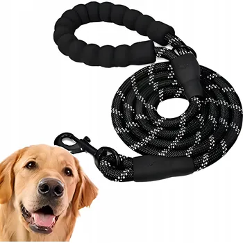 Vodítko pro psa VODÍTKO PRO PSA SILNÉ HRUBÉ 1,5M REFLEXNÍ VÝCVIKOVÉ KLASICKÉ LANO 150CM