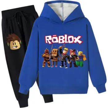 Dětská tepláková souprava ROBLOX Barva: černé kalhoty + modrá mikina (multi), Velikost: 130