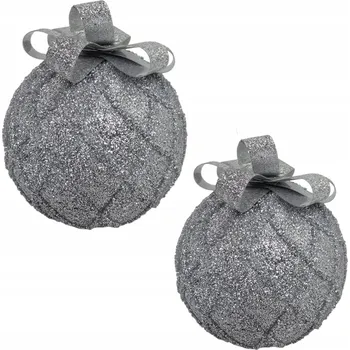 Vánoční dekorace VÁNOČNÍ BAŇKY NA STROMEČEK OZDOBA NA STROMEČEK, DEKORACE 10 CM, ZÁVĚSNÉ NEROZBITNÉ OZDOBY 2 KS.