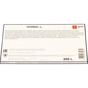 Olej hydraulický LHV 32 205 l ORLEN LHV32/205, , ,