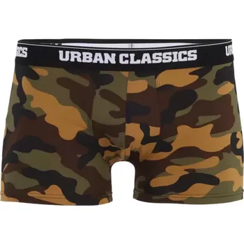 Boxerky Pánské boxerky URBAN CLASSICS TB2047 WOOD CAMO/DARK CAMO XXXL