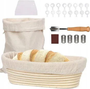 chlebník SADA RATANOVÝCH OŠATEK NA KYNUTÍ CHLEBA 25 cm