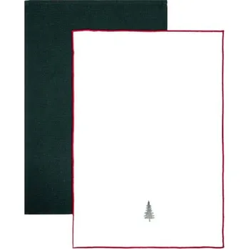 Utěrka Sada kuchyňských utěrek KLAUDE zelená / bílá 703355