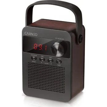 Audio CARNEO F90 FM rádio, BT reproduktor, black/wood