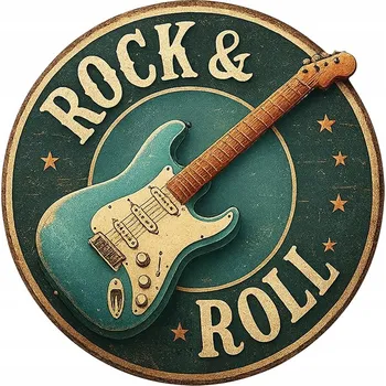 Samolepicí dekorace na vozidlo NÁLEPKA na Auto | ROCK&ROLL Rocková hudba Kytara Rock and Roll