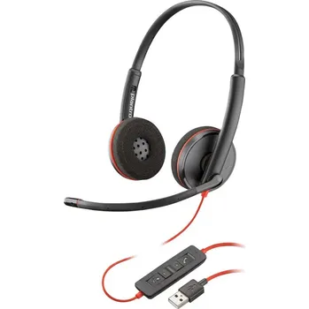 Sluchátka POLY BLACKWIRE 3220 STEREO USB-C HEADSET +USB-C/A ADAPTER (93S87AA)