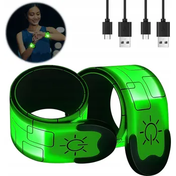 LED samozaciskovací reflexní pásky na ruku/paži/kolo x2