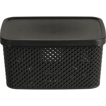 Úložný box Krabice s víkem černá