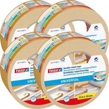 Lepicí páska Oboustranná lepicí páska tesa universal na koberce 25 m x 50 mm, 4 ks