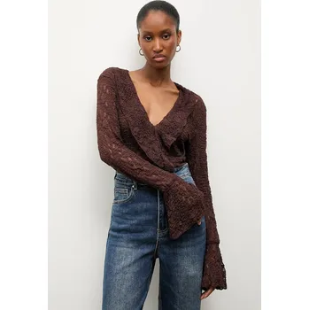 Dámská halenka Halenka Answear.LAB 71751.TOS hnědá 88X, vel. S