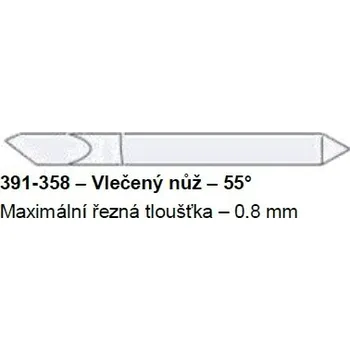 Pracovní nůž Řezací nůž 55° DIA: 2 mm