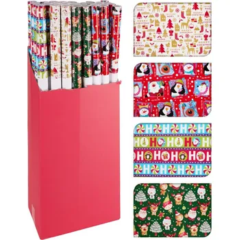 Balící papír papír balící VÁNOČNÍ 100x500cm MIX