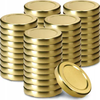 Obraz Kovová víčka Kadax K4667 zlatá 53 mm 50 ks