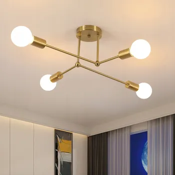 Závěsné stropní svítidlo černé loftové s 8 paticemi E27