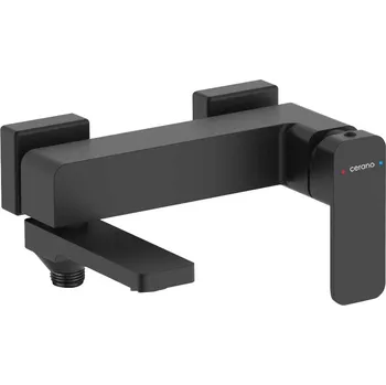 Vodovodní baterie CERANO - Vanová nástěnná baterie Zenira - černá matná