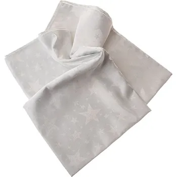 ubrus Dakls Ubrus voděodolný textilní s metalickou nití, stříbrná hvězda, 140x140 cm, 6/24