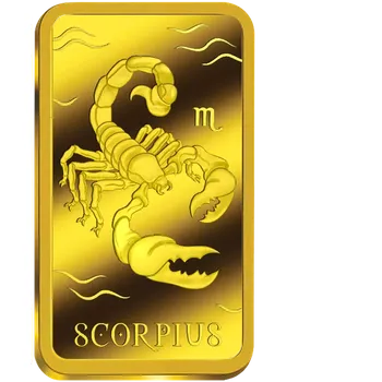 Znamení Štír 2025 pamětní cihlička z ryzího zlata Proof