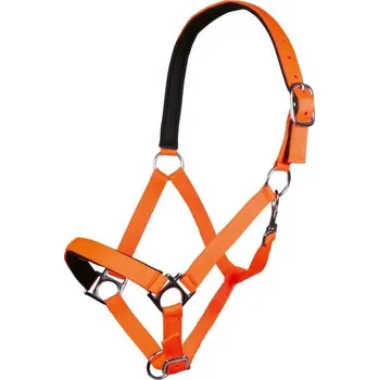 Jezdectví HKM Ohlávka polstrovaná Star Softice HKM, neon orange FULL