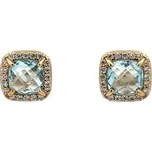 Zlaté Peckové Náušnice s Topazem 7122561