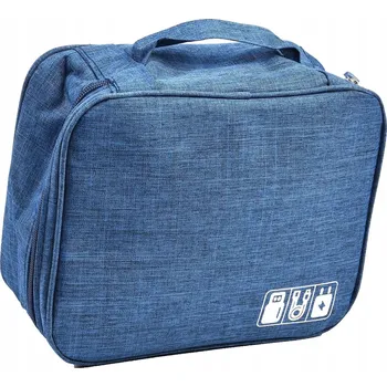 Bezpečnostní kamera ORGANIZÉR Cestovní taška na KABELY NABÍJEČKY POUZDRO Modrá