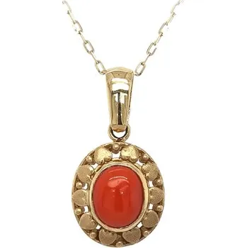 Přívěsek Zlatý Přívěsek s Korálem 7150596