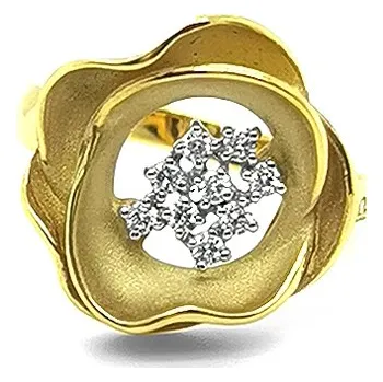 Prsten Zlatý Prsten s Diamanty KBS0267