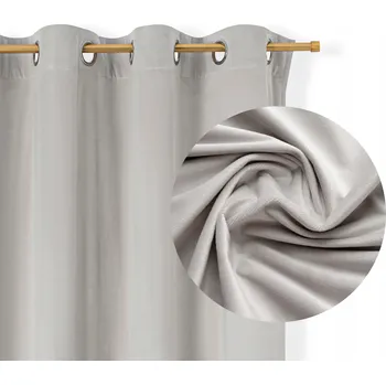 Obraz ZÁVĚS NA PRŮCHODKÁCH 140x250 Samet silná VELUR ŠEDÁ