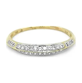 Prsten Zlatý Prsten s Diamanty 2011306