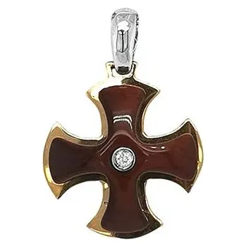 Přívěsek Zlatý Přívěsek s Tygřím okem a Diamanty 2050333