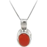 Exkluzivní přívěsek z bílého zlata s korálem 7190013