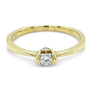 Prsten Zlatý Zásnubní Prsten s Diamantem 2011259