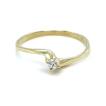 Prsten Zlatý Zásnubní Prsten se Zirkonem 7130837