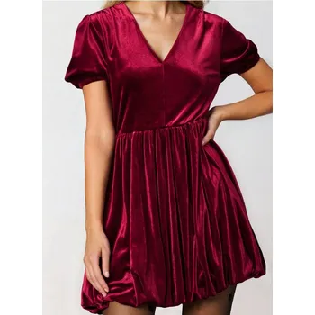 Dámské šaty Sinsay - Bublinkové šaty - burgundy - 949EY-83J - 949EY-83J-L