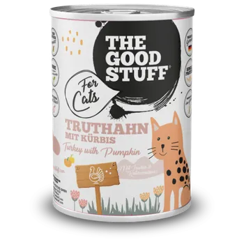 Krmivo pro kočku The Goodstuff Masová konzerva pro kočky - krůtí s dýní 400g - Goodstuff