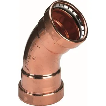 Fitinka Viega PROFIPRESS 2426XL oblouk 45°, 76,1mm, lisovací, voda, měď
