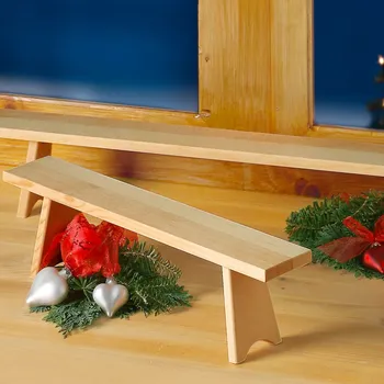 Lavička na dekorace přírodní 40x11x7 cm