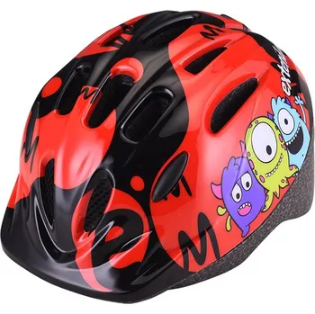 Cyklistická přilba Extend BILLY Monster červená (51-54cm) (Přilba Extend BILLY Monster neon red S/M (51-54 cm))