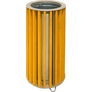 Odpadkový koš Meva Odpadkový koš dřevěný 50 l - kulatý