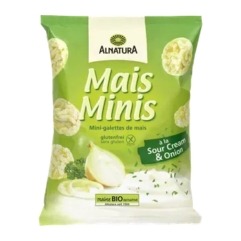 Alnatura BIO Kukuřičné mini chlebíčky Smetana a cibule 50 g
